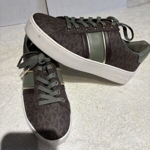 Michael Kors Womens Shoes Sneakers Olive Green & Brown Size 7 M Platform